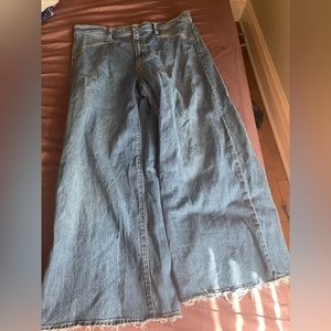 Gap plus juniors wide leg jeans with distressed cut